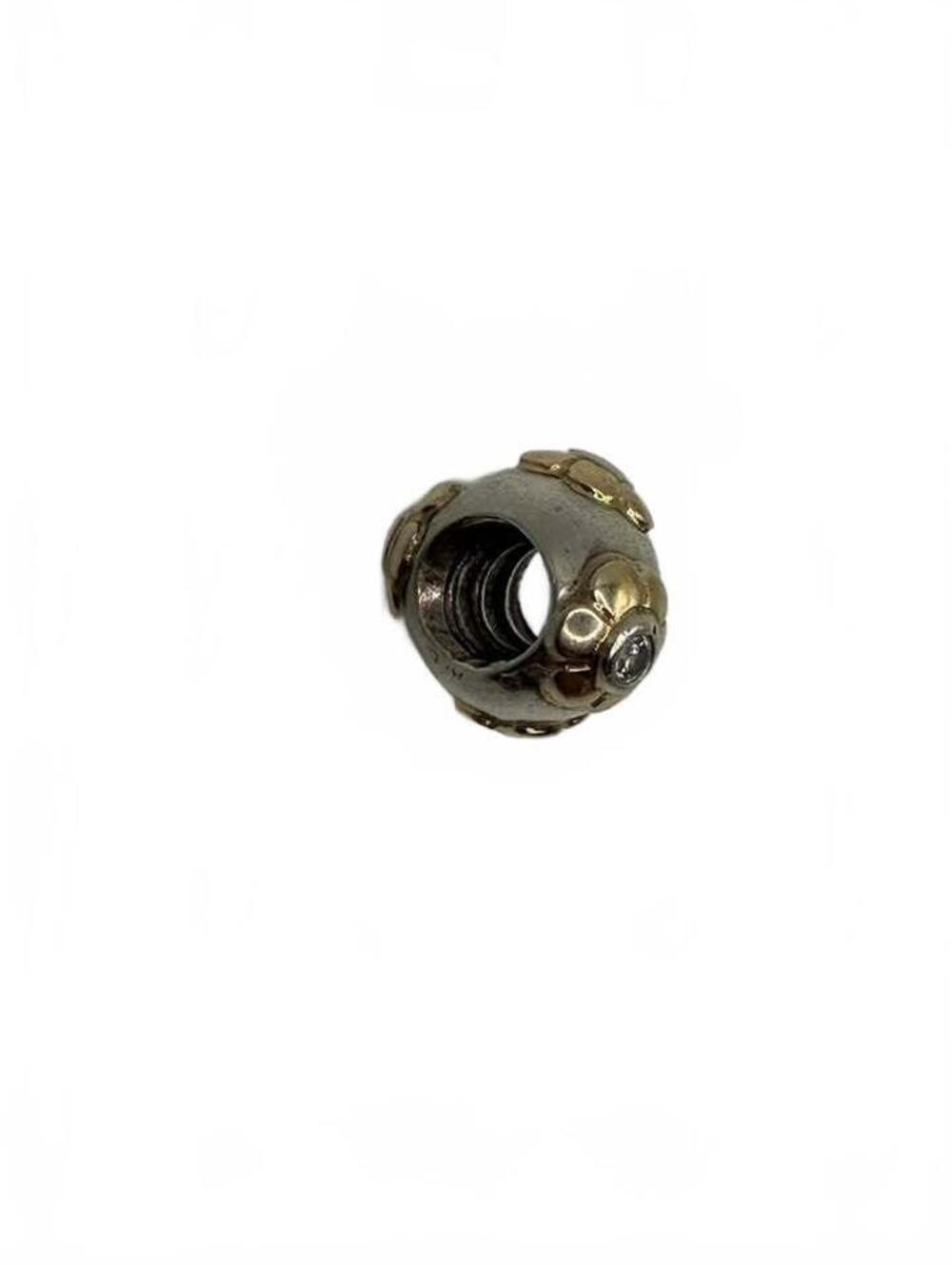 Pandora SS & 14K Gold Raised Flower Bead - 790207CZ - Picture 3 of 4